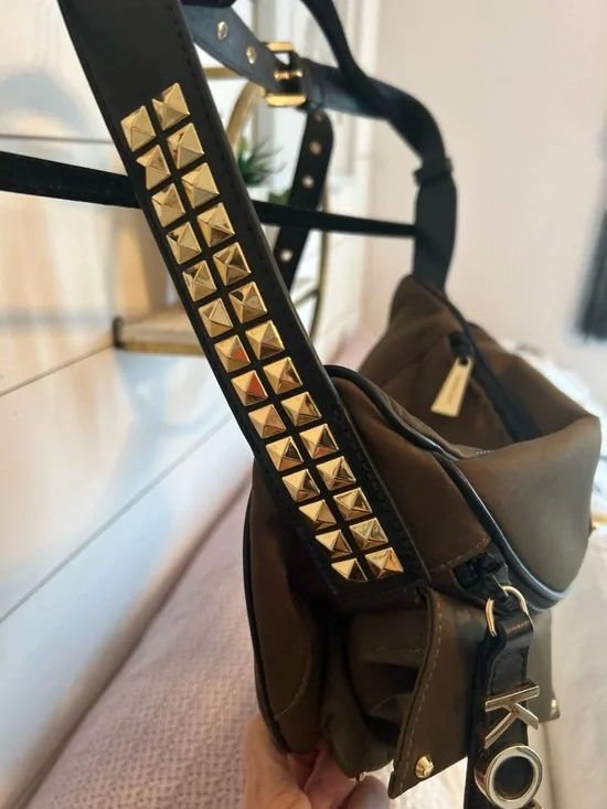 Army green MK Crossbody/belt bag with Gold Accents - Picture 3 of 4